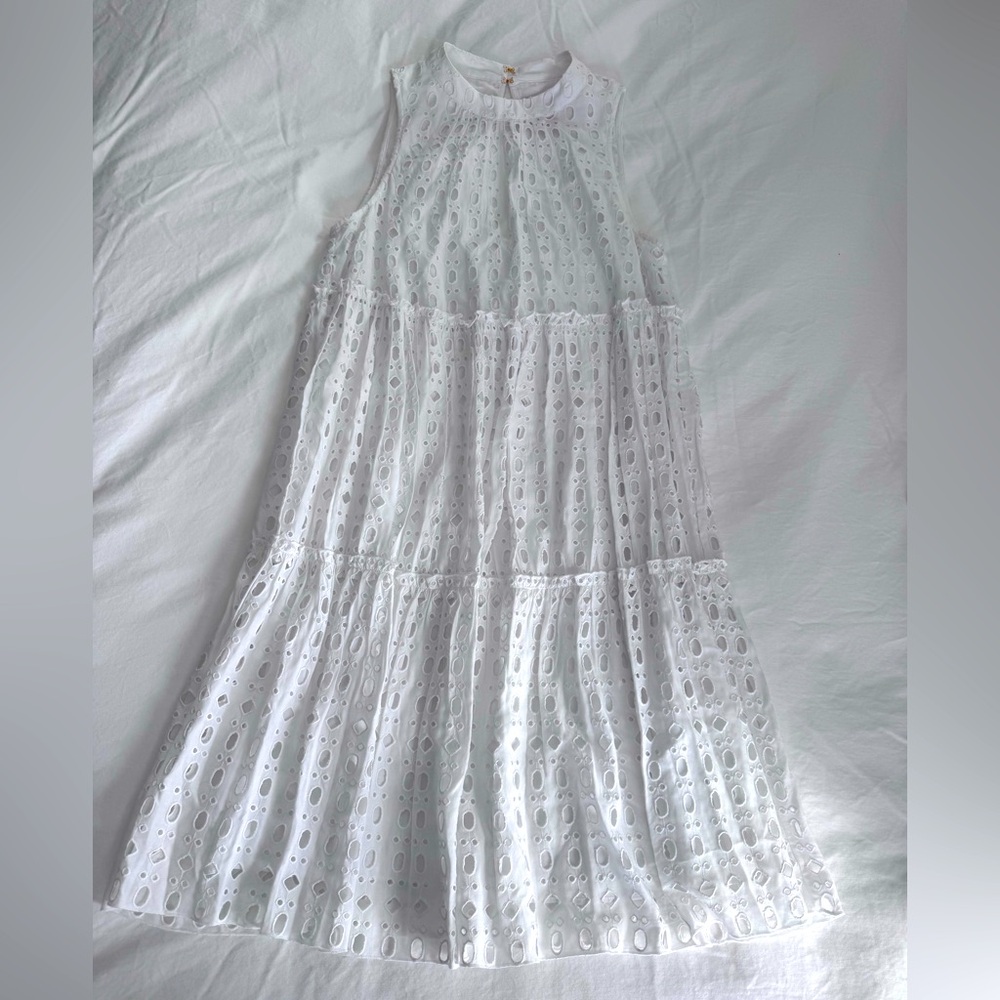 Lilly Pulitzer Indira Swing Swing Dress SZ XS Resort White Eyelet - Picture 7 of 16
